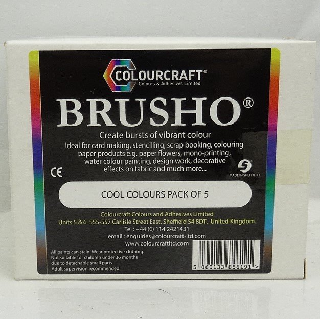 Brusho Cool Colours Pck 5x15gm 