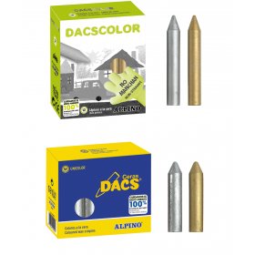 Soft Metallic Wax Crayons Box of 12- Silver