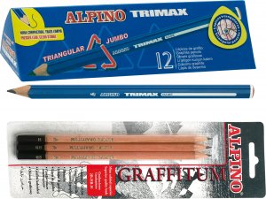 Large Triangular Shaped Graphite Pencils Pack of 12